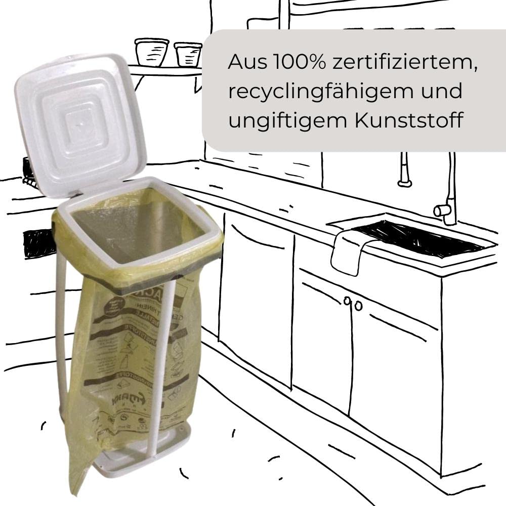 GarPet Müllsack Ständer Müllbeutel Mülleimer Gelber Sack Halter Höhenverstellbar Mülltonne Müllsacks