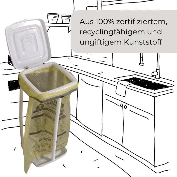 GarPet Müllsack Ständer Müllbeutel Mülleimer Gelber Sack Halter Höhenverstellbar Mülltonne Müllsacks