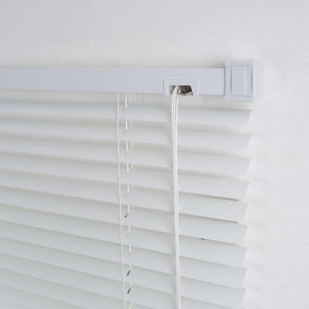 Liedeco Jalousie für Türen, 220 cm Länge, Kunststoff-Jalousie weiss Breite 40 cm 40 x 220 cm, 40 x 2