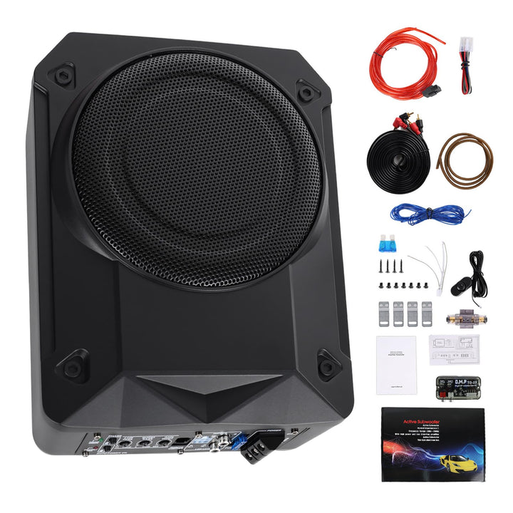 Aktivsubwoofer, Ultraflacher Auto-Subwoofer, Geeignet für Auto/Truck, Mit Integriertem Verstärker, U
