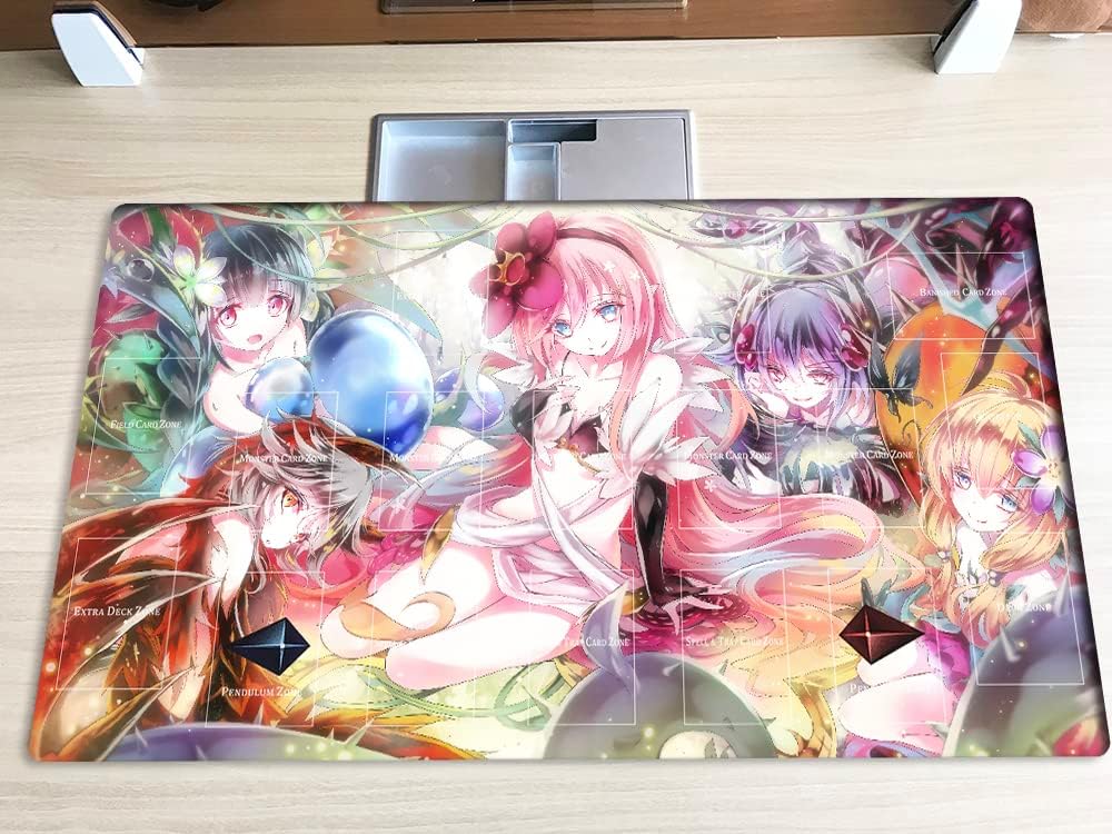 Mlikemat ZD014-080-A Spielmatte für Mädchen, TCG CCG OCG Sammelkartenspiel, mit Zonen, inklusive Tas