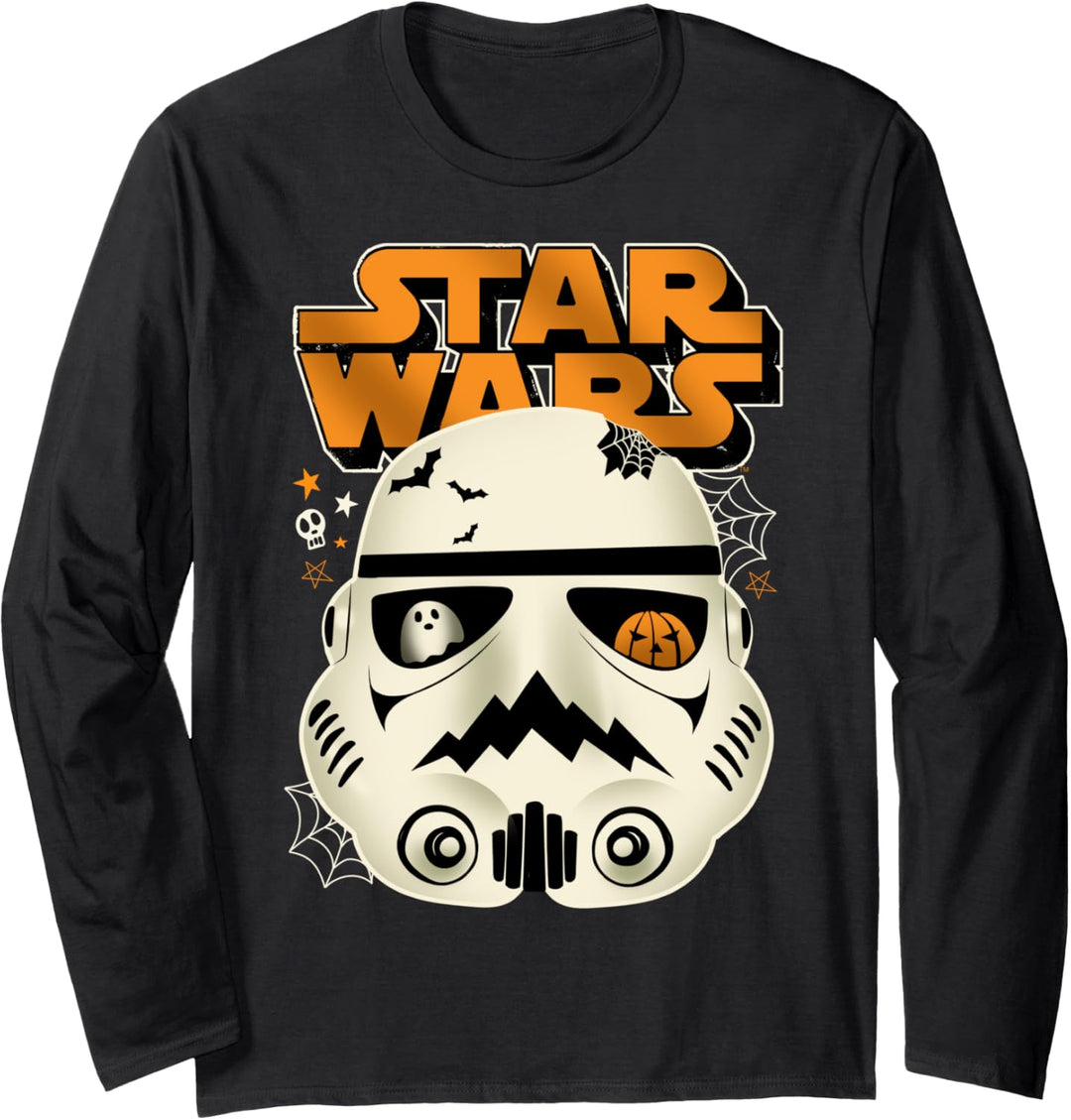 Star Wars Trooper Spooky Helmet Logo Langarmshirt