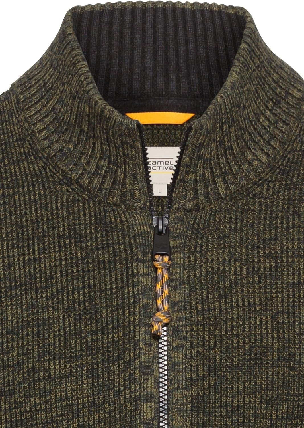 camel active Herren Strickjacke aus einem Soften Baumwollmix 3XL Blattgrün, 3XL Blattgrün