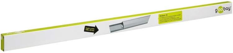 Goobay 90666 Halbrunder Aluminium-Kabelkanal 33 mm, Länge 1, 1 m, Zum Unsichtbaren Verlegen von Kabe