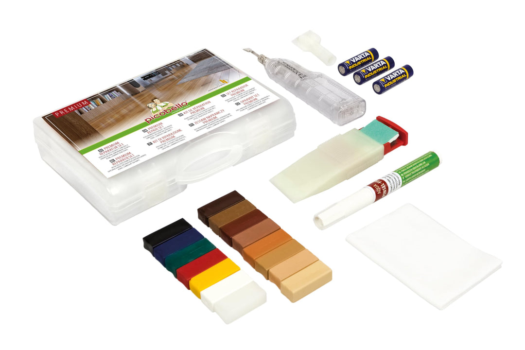 Picobello G61403 Holz Reparatur Set (Premium) -Parkett Laminat Möbel Treppen-für lackierte Oberfläch