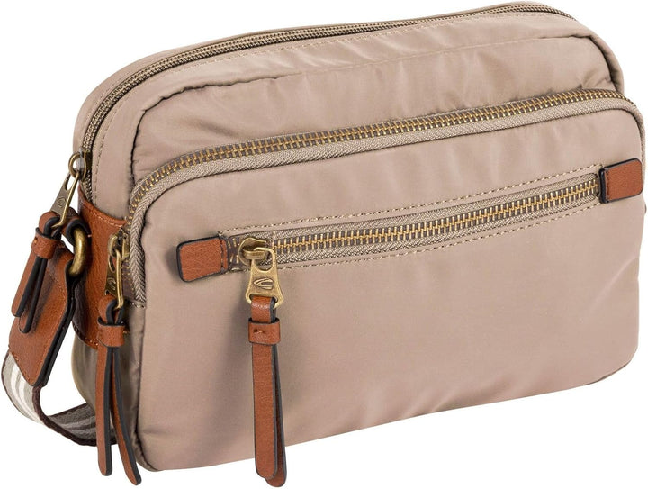 camel active bags Bari Damen Umhängetasche Crossbody Bag Mittelgross Beige Beige 23 x 5,5 x 14,5, Be