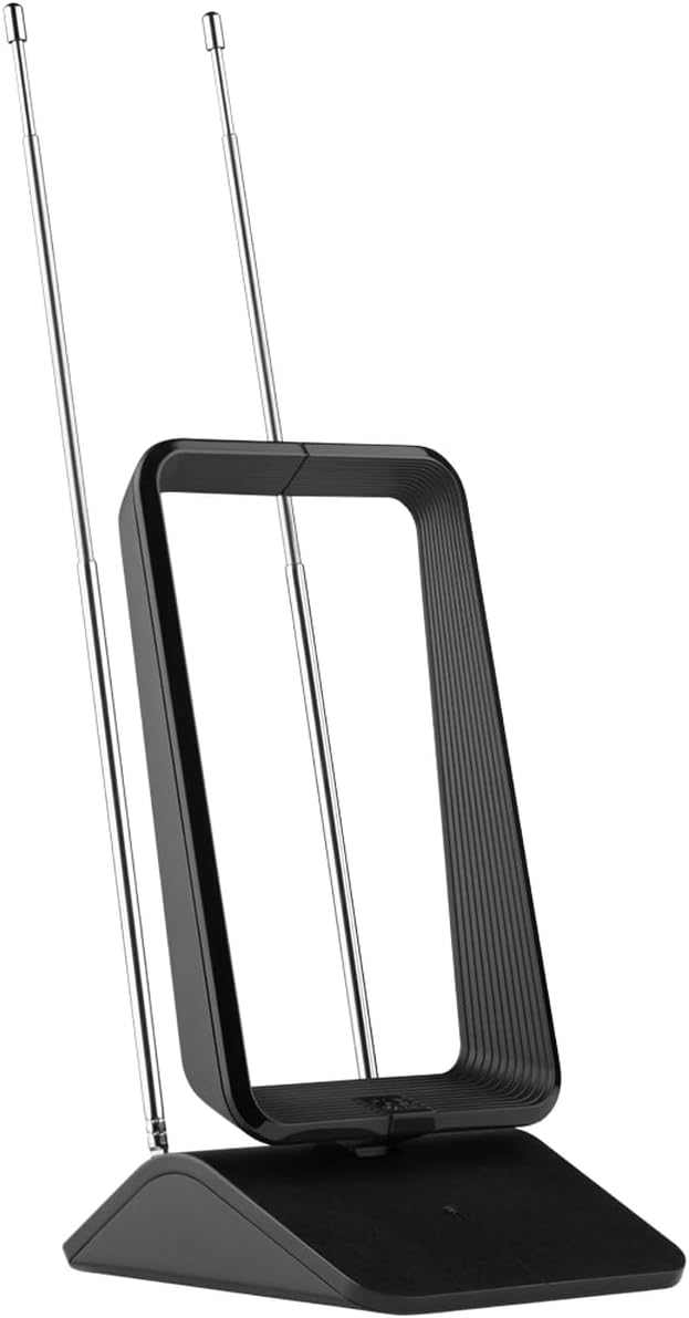 One for All DVB-T/DVB-T2 Indoor/Zimmerantenne – Full HD/HDTV Fernseher TV Antenne mit Verstärker - 0