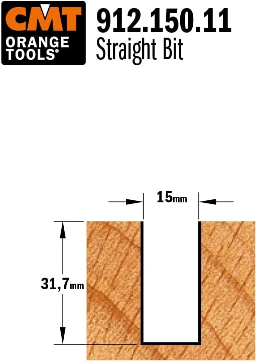 CMT Orange Tools 912.150.11 – Fräser Gerade HM S 8 D 15 x 30