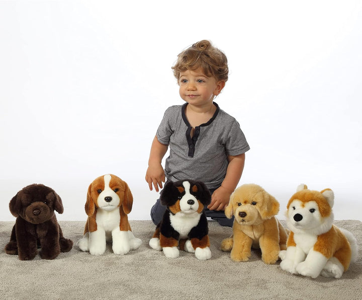 GIPSY TOYS - Sitzender Hund 25 cm Shiba-Hund - Kuscheltier für Kinder - In 8 verschiedenen Modellen