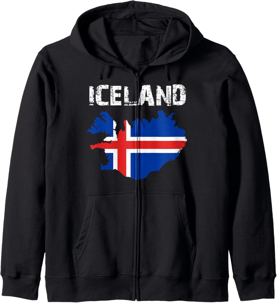 T-Shirt mit Island-Flagge Kapuzenjacke