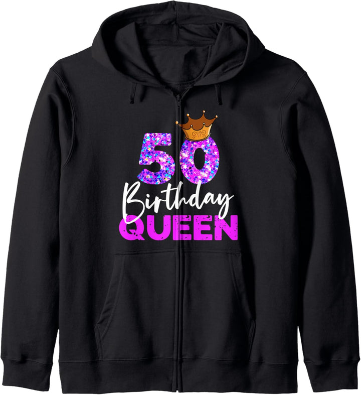50ter Geburtstag Birthday Queen Geschenk zum 50. Geburtstag Kapuzenjacke