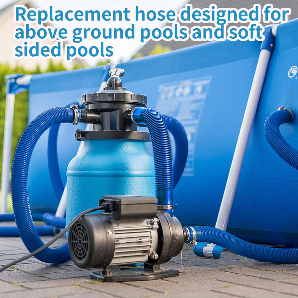 Blau Poolschläuche Ersatzschläuche für oberirdische Pools, weiss1.25"/32MM Durchmesser-Länge 59"/150