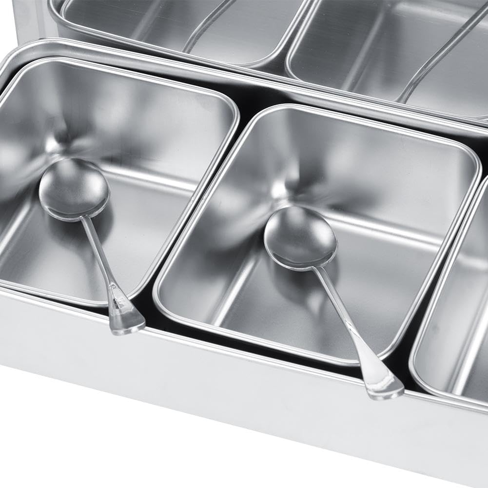 Gewürzgläser Set, 1 Satz Edelstahl Gewürzbox DREI Gitternetze, 135 x 107 x 56 mm Gewürzgläser, Küche