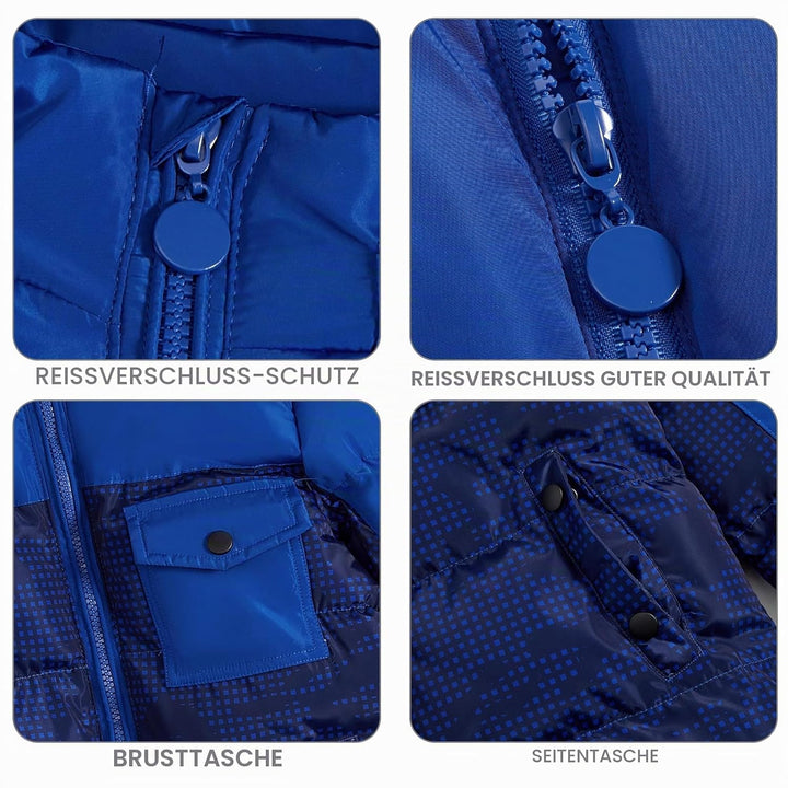 Baby Mädchen Jungen Daunenjacke Schneeanzug mit Künstliches Fell Kaputze Bekleidungsset Kleinkind Ve