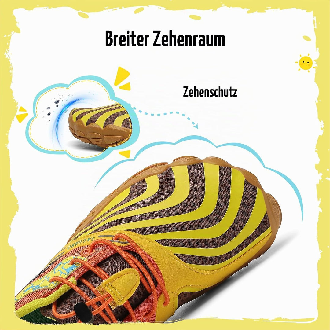 SAGUARO Barfussschuhe Kinder Outdoor Sport Barfuss Schuhe für Jungen Mädchen Gr.24-36 24 EU Gelb, 24