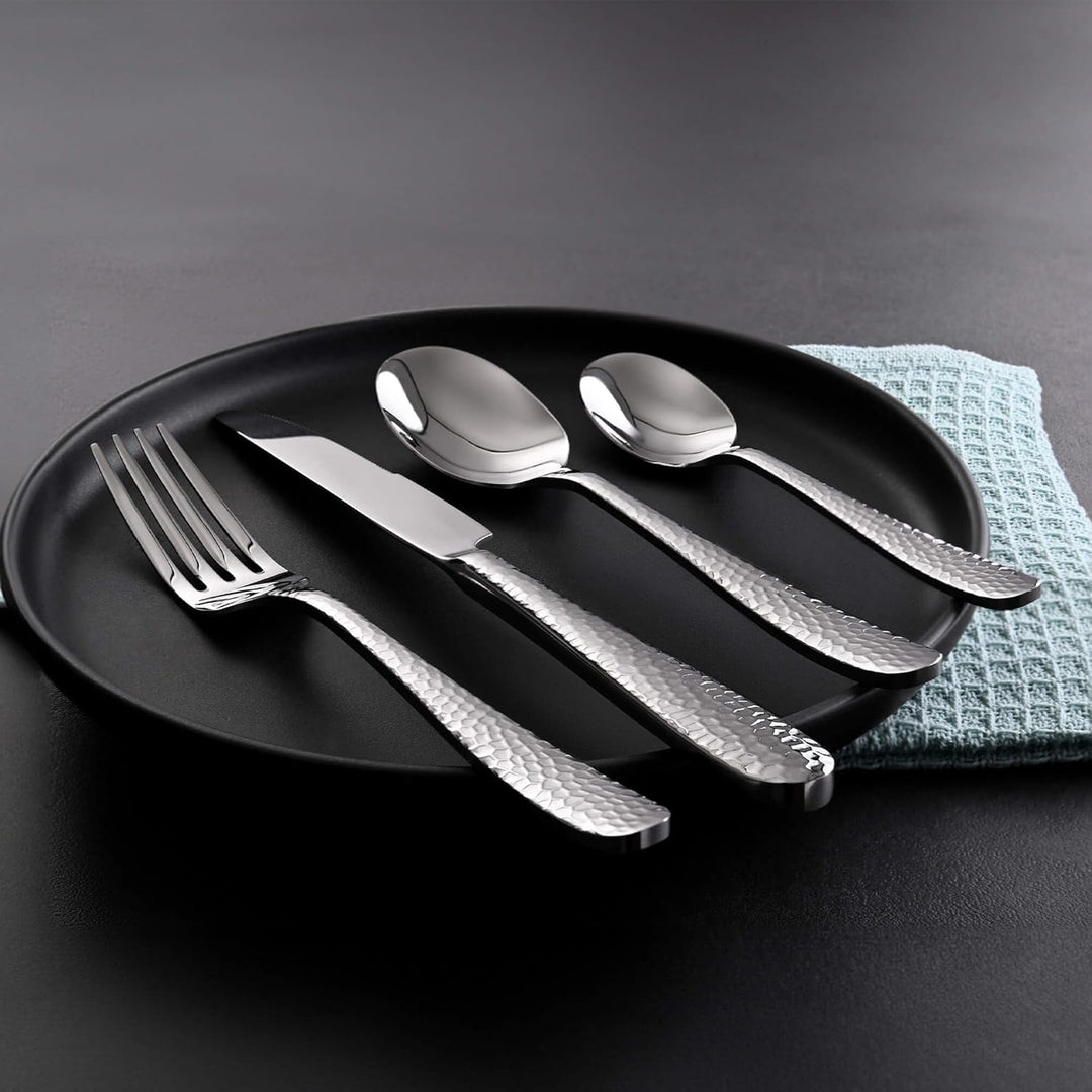GRÄWE Besteckset für 6 Personen aus Edelstahl, Essbesteck, Tafelbesteck Set 24-teilig, spülmaschinen