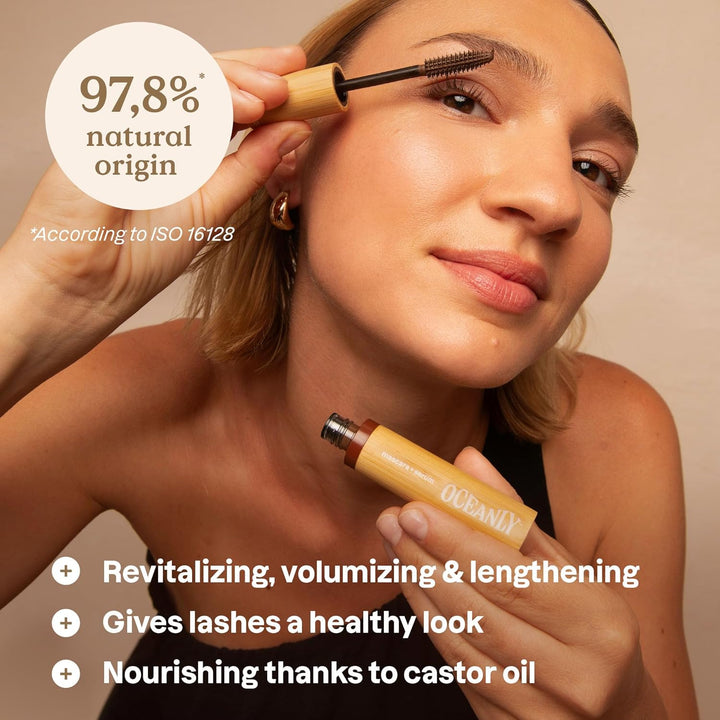 ATTITUDE Oceanly Serum Infused Mascara, EWG Verified, Eye Lash Serum, Length + Volume, Vegan Beauty