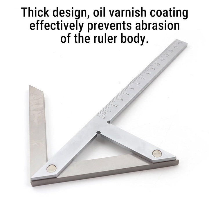 150 X 130 mm Zentrierwinkel Mittenfinder, Mittelmarkierungslehre Winkelmessgerät Zentrierwinkelsuche