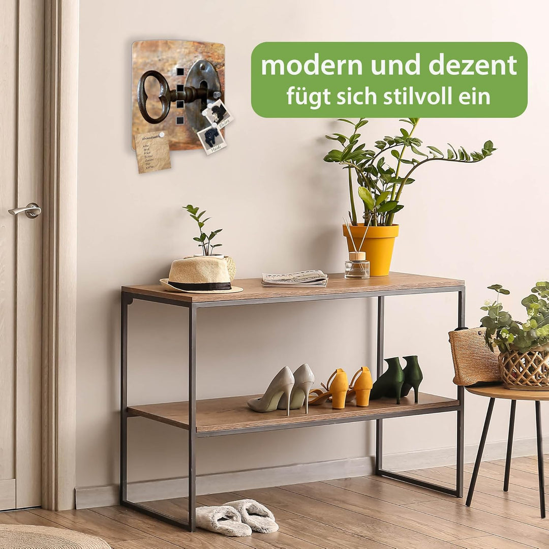 banjado Design Schlüsselkasten aus Edelstahl für 10 Schlüssel/Schlüsselschrank zur Schlüssel Aufbewa