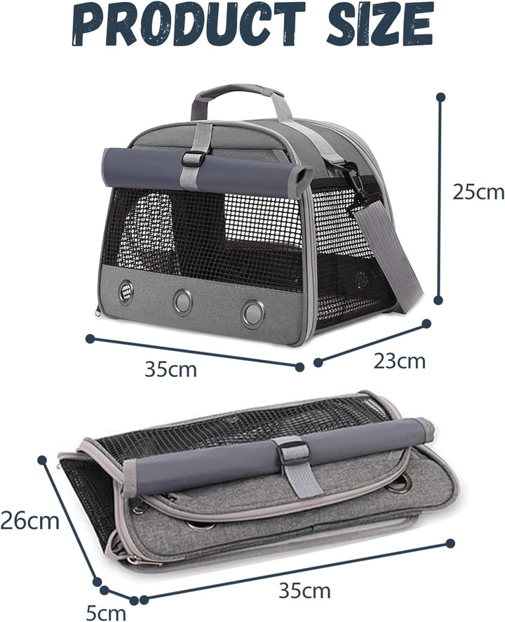 Transportbox Katze, Elegante Transporttasche für Haustiere, Transportbox Kaninchen, Hamster transpor
