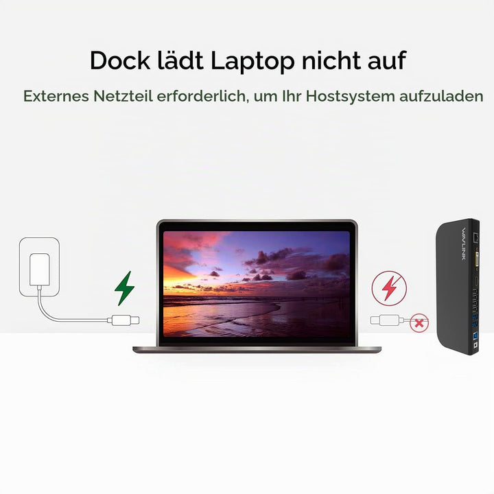 WAVLINK USB 3.0 / USB C Universelle Laptop-Dockingstation, Dual-HDMI-Monitor für Windows und Mac, (D