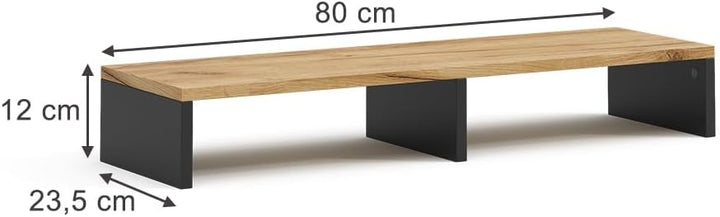 Vicco Monitorständer Tomy, Anthrazit/Goldkraft Eiche, 80 x 12 cm, Anthrazit/Goldkraft Eiche