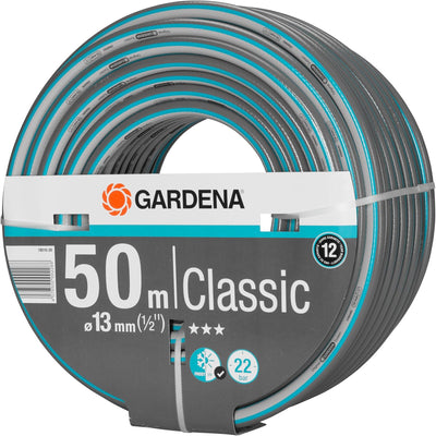 Gardena Classic Schlauch 13 mm (1/2 Zoll), 50 m: Universeller Gartenschlauch aus robustem Kreuzgeweb