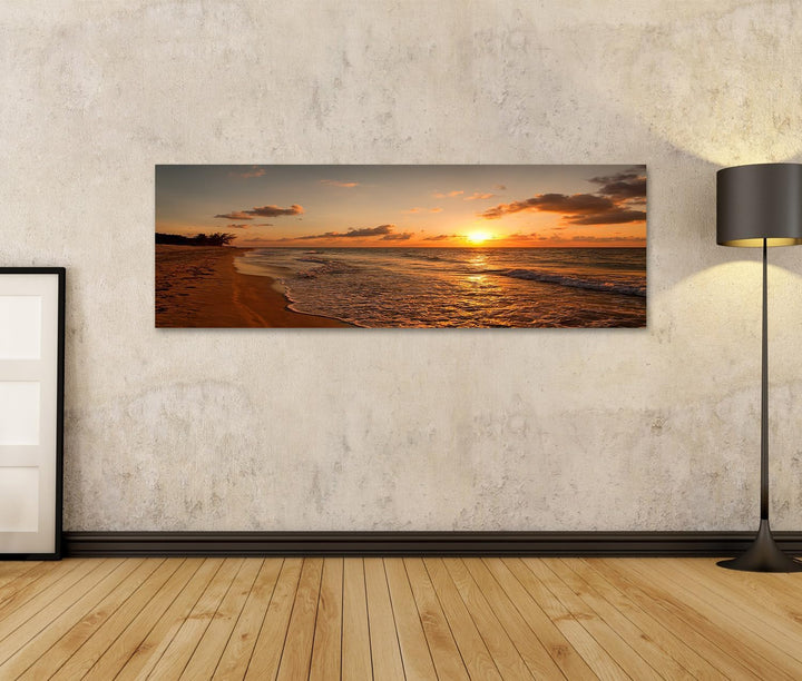islandburner Bild auf Leinwand Strand Bei Sonnenuntergang Varadero Bilder Wandbilder Poster Leinwand