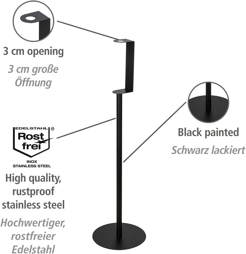 WENKO Desinfektions-Ständer, universelle Halterung mit Standfuss für Desinfektionsmittel-Spender mit