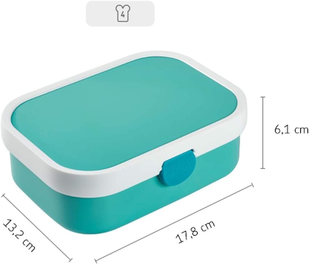Mepal Brotdose Kinder Little Dutch – Bento Box Kinder - Brotdose Kinder mit Fächern & Gabel - Meal P