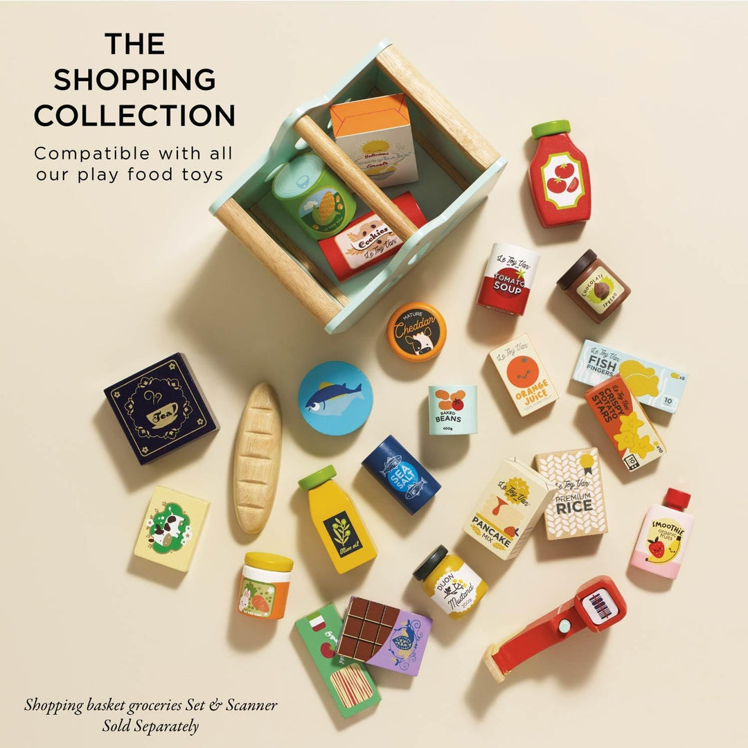 Le Toy Van Supermarkt Grocery Weekly Shop Set | Holz Rollenspiel Lebensmittel Spielzeug Set - Geeign