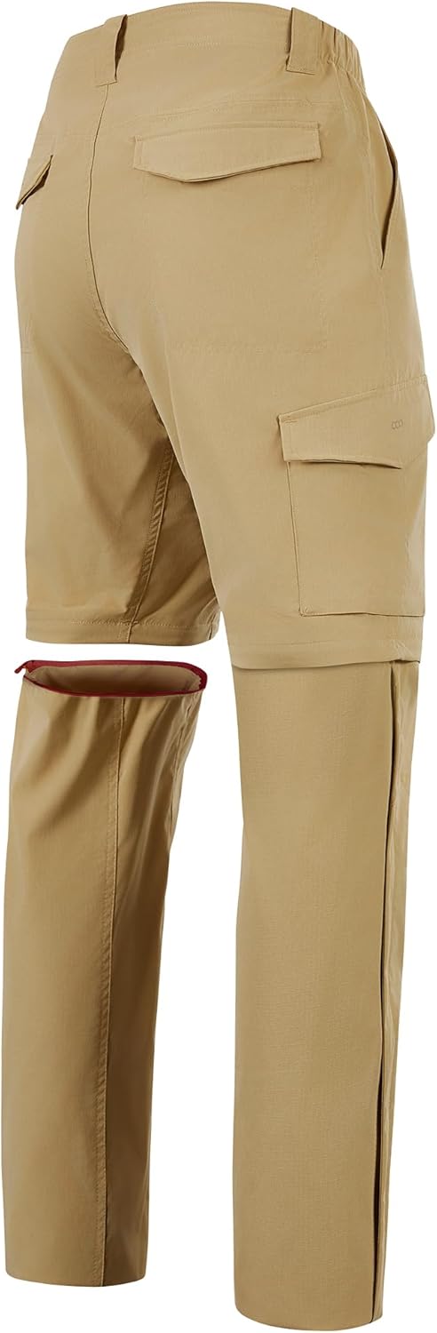 33,000ft Wanderhose Herren Zip Off Trekkinghose, Atmungsaktiv Abnehmbar Stretch Outdoorhose mit 6 Ta