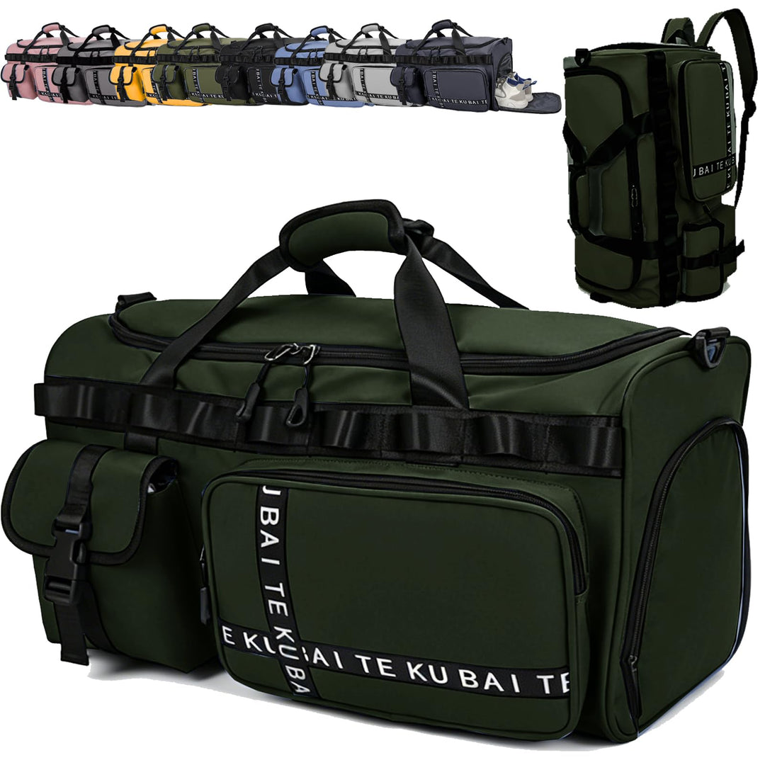 Reisetasche Damen Herren, 65L Wasserabweisende Sporttasche, Large Capacity Reise Tasche Gym Bag, mit