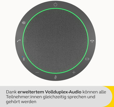 Jabra Speak2 55 Bluetooth-Freisprechlösung, 4 Mikrofone mit Geräuschunterdrückung, 50 mm Breitband-L