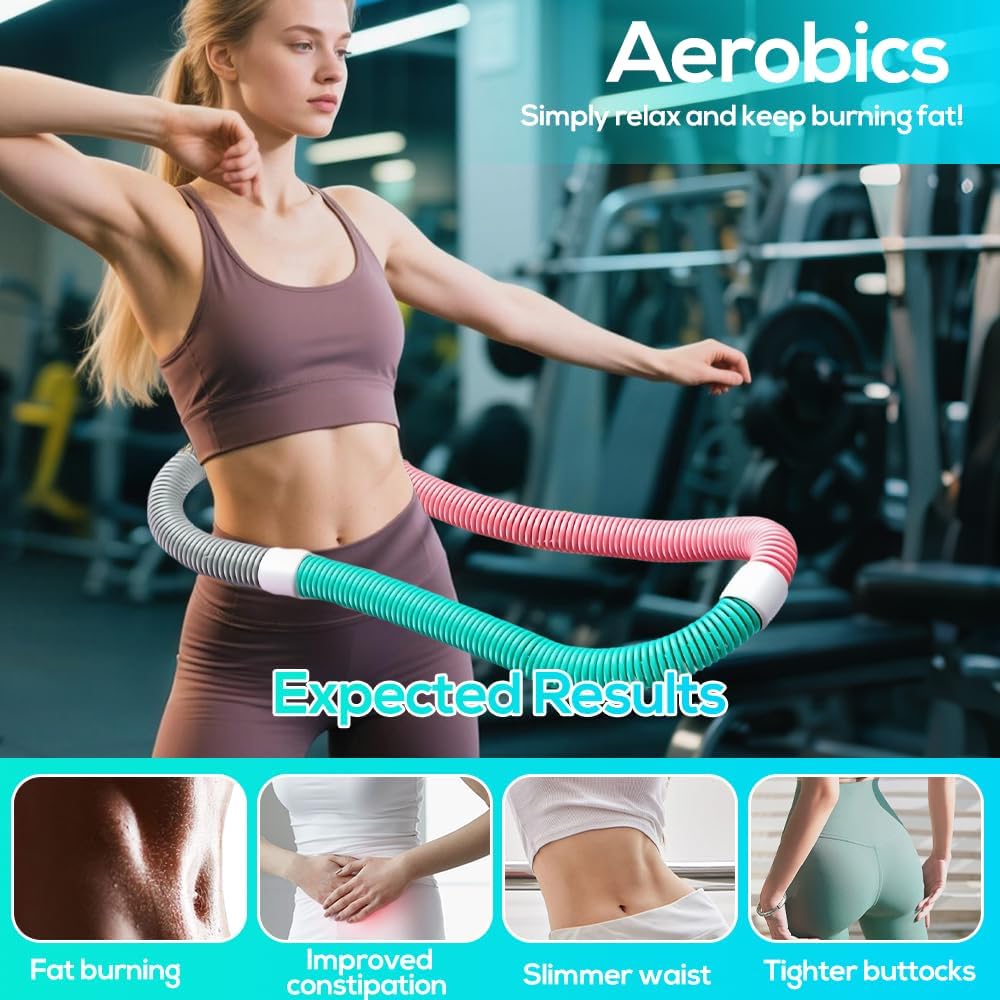ADDLIVE Hula Hoop mit Gewicht, Faltbarer Hula Hoop Reifen, Soft Hula Hoop zum Abnehmen mit Gewicht,