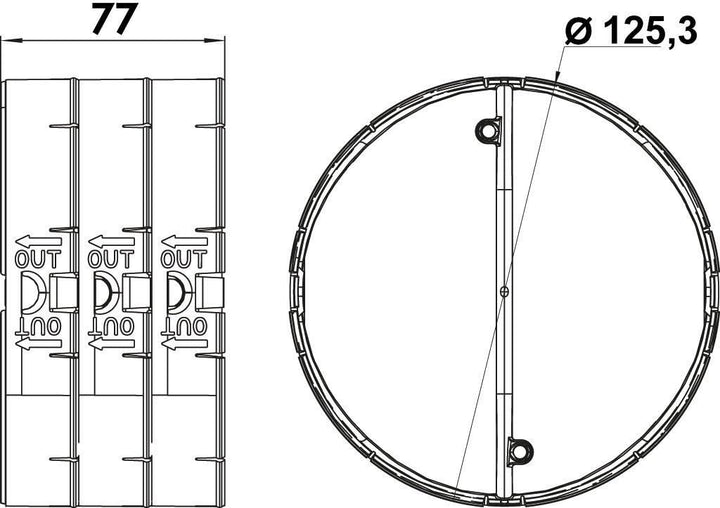 NABER Rückstauklappe THERMOBOX/Wärmerückhaltesystem / Ø125mm (4022049)