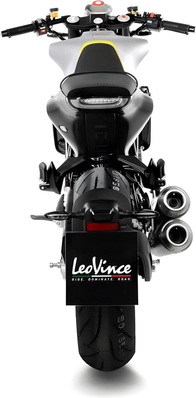 Endschalldämpfer/Auspuffanlage LeoVince SLIP-ON SBK GP DUALS, Edelstahl, mit Zulassung für Husqvarna