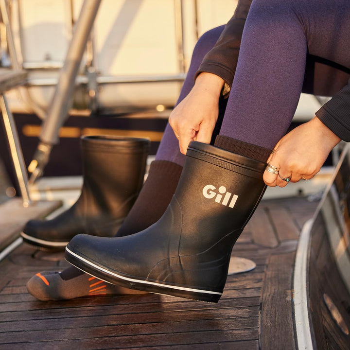 Gill Short Cruising Sailing Boots 917 - Black 42 EU Schwarz, 42 EU Schwarz