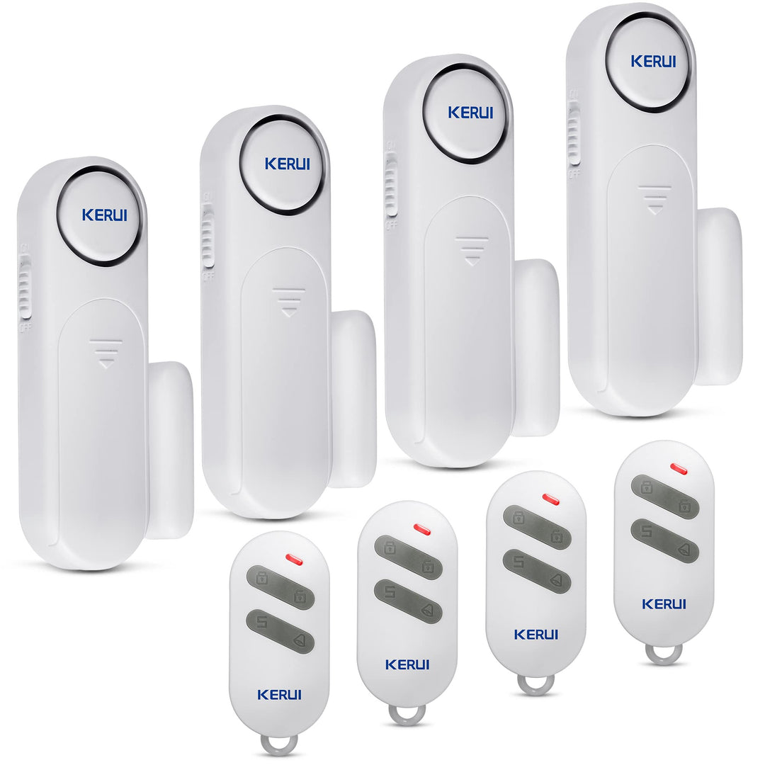 Fensteralarm,Türalarm mit 4 Fernbedienungen, Drahtloses Home Security Alarmanlage Magnetsensor 120dB