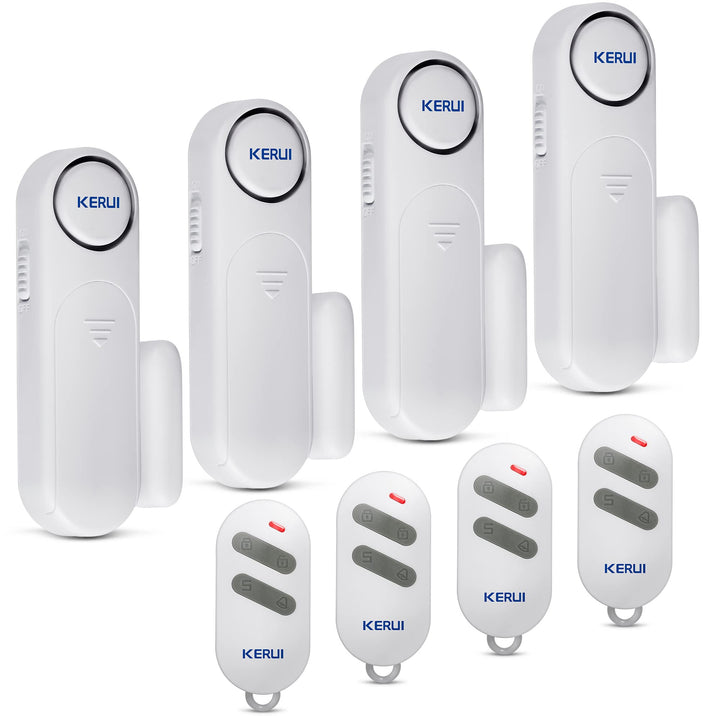 Fensteralarm,Türalarm mit 4 Fernbedienungen, Drahtloses Home Security Alarmanlage Magnetsensor 120dB