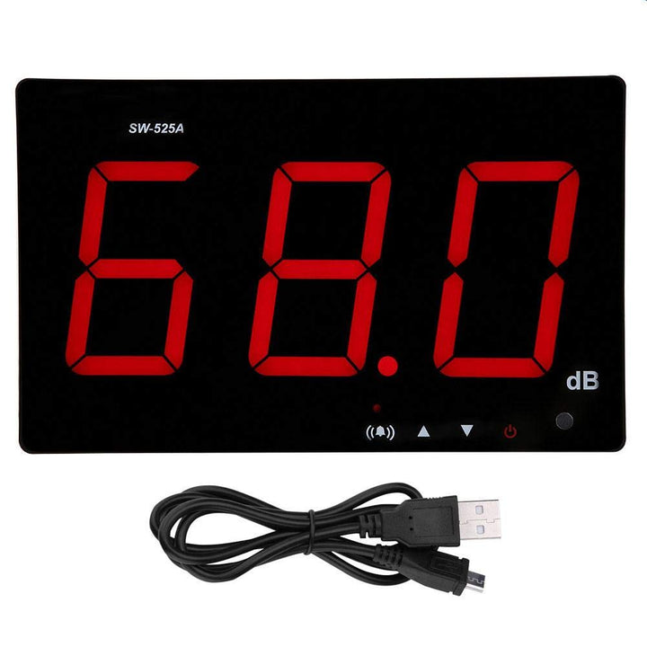 SW525A Schallpegel Messer Digitaler Schall Pegel Messer Lärm Messgerät LCD USB Wandgerät Dezibel Noi