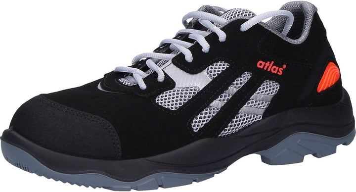 Atlas Flash 2005 | ESD S1P Arbeits-ind Sicherheitsschuhe 40 EU Schwarz Rot, 40 EU Schwarz Rot