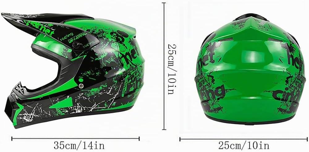 Jugend-Offroad-Motocrosshelme,Fahrradhelme für Jungen und Mädchen,Personalisierter Motorradhelme,CE