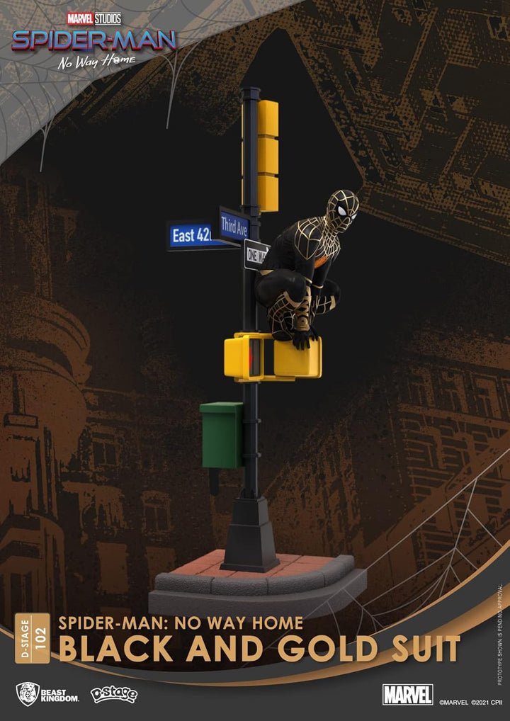 Beast Kingdom - Spider-Man No Way Home DS-102 Schwarz & Gold Suit 6 Statue