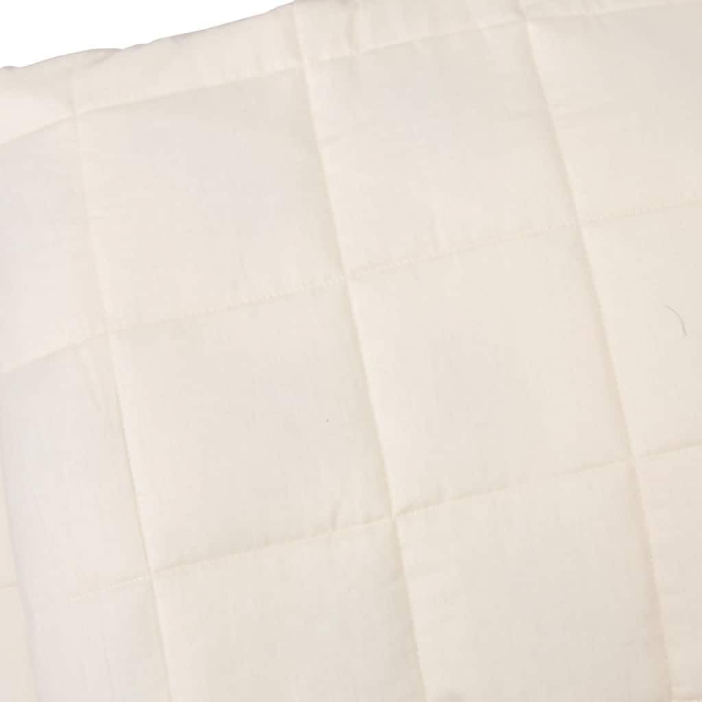 Gewichtsdecke Hellcreme 220x260 cm 15 kg Stoff, Bequemer Stoff, Gleichmässige Gewichtsverteilung, Pr