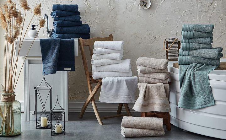 PandaHome Handtuch Set aus Baumwolle - 5 Handtücher - 100% Baumwolle Towel, Schnelltrocknend Weich S