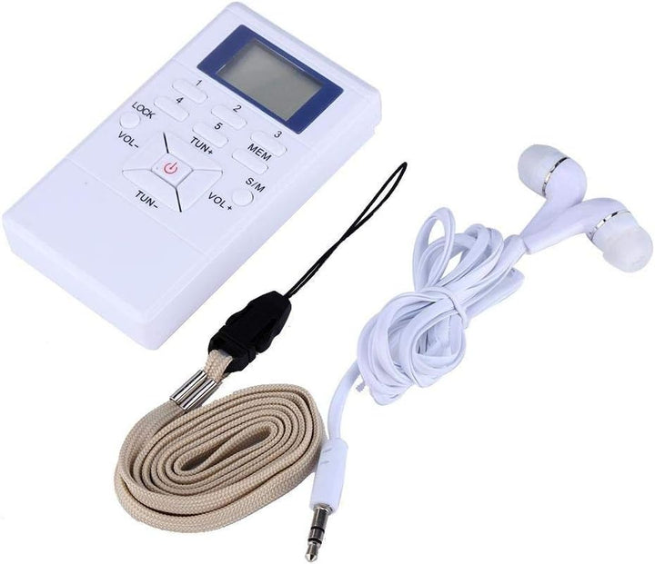Mini Portable LCD FM Radio Digitalsignalverarbeitung Drahtloser Empfänger mit Kopfhörer für Ausser A