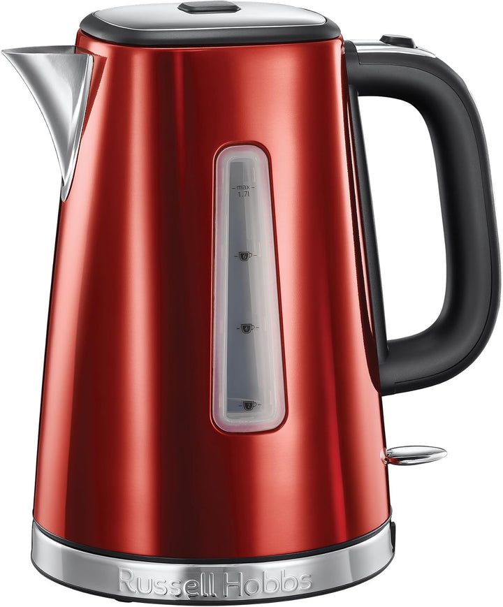 Russell Hobbs Wasserkocher, Luna rot, 1,7l, 2400W & Stabmixer 3-in-1 Desire (Zerkleinerer, Mixer- &