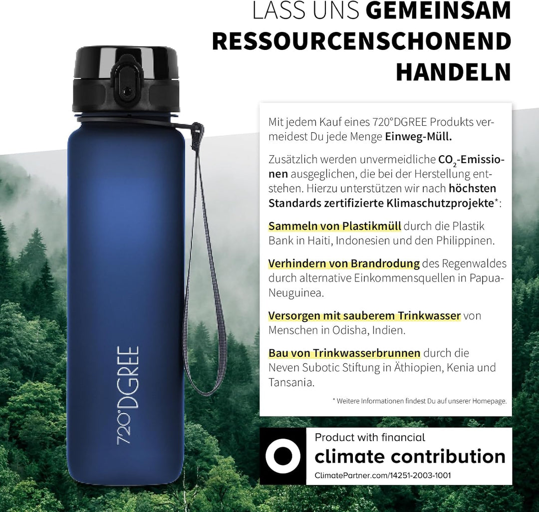 720°DGREE Trinkflasche “uberBottle“ 350ml, 500ml, 650ml, 1l, 1,5 Liter softTouch +Früchtebehälter -