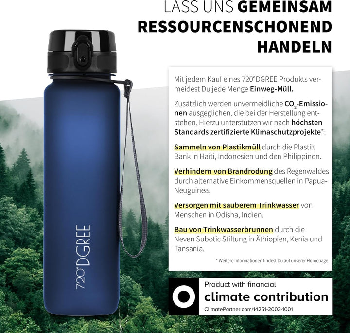 720°DGREE Trinkflasche “uberBottle“ 350ml, 500ml, 650ml, 1l, 1,5 Liter softTouch +Früchtebehälter -
